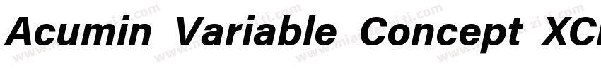 Acumin Variable Concept XCn Th字体转换